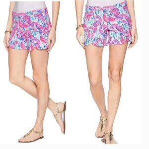 Lilly Pulitzer Hazelle‎ Stretch Short in Cracked Up Lobster size 14